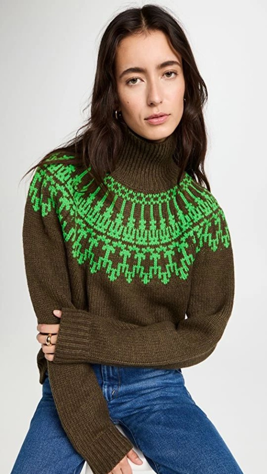 Turtle & Mock Necks * | Top 10 Tory Sport Merino Fair Isle Sweater Mountain Fair Isle Winter