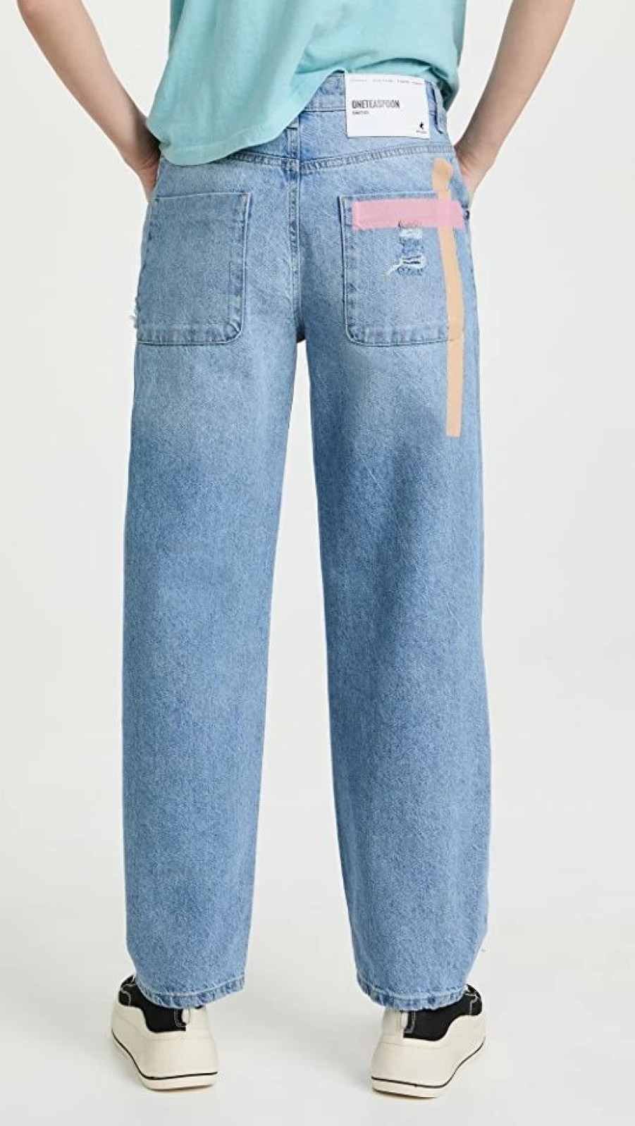 Distressed Jeans * | New One Teaspoon Linear Blue Smiths Trouser Jeans