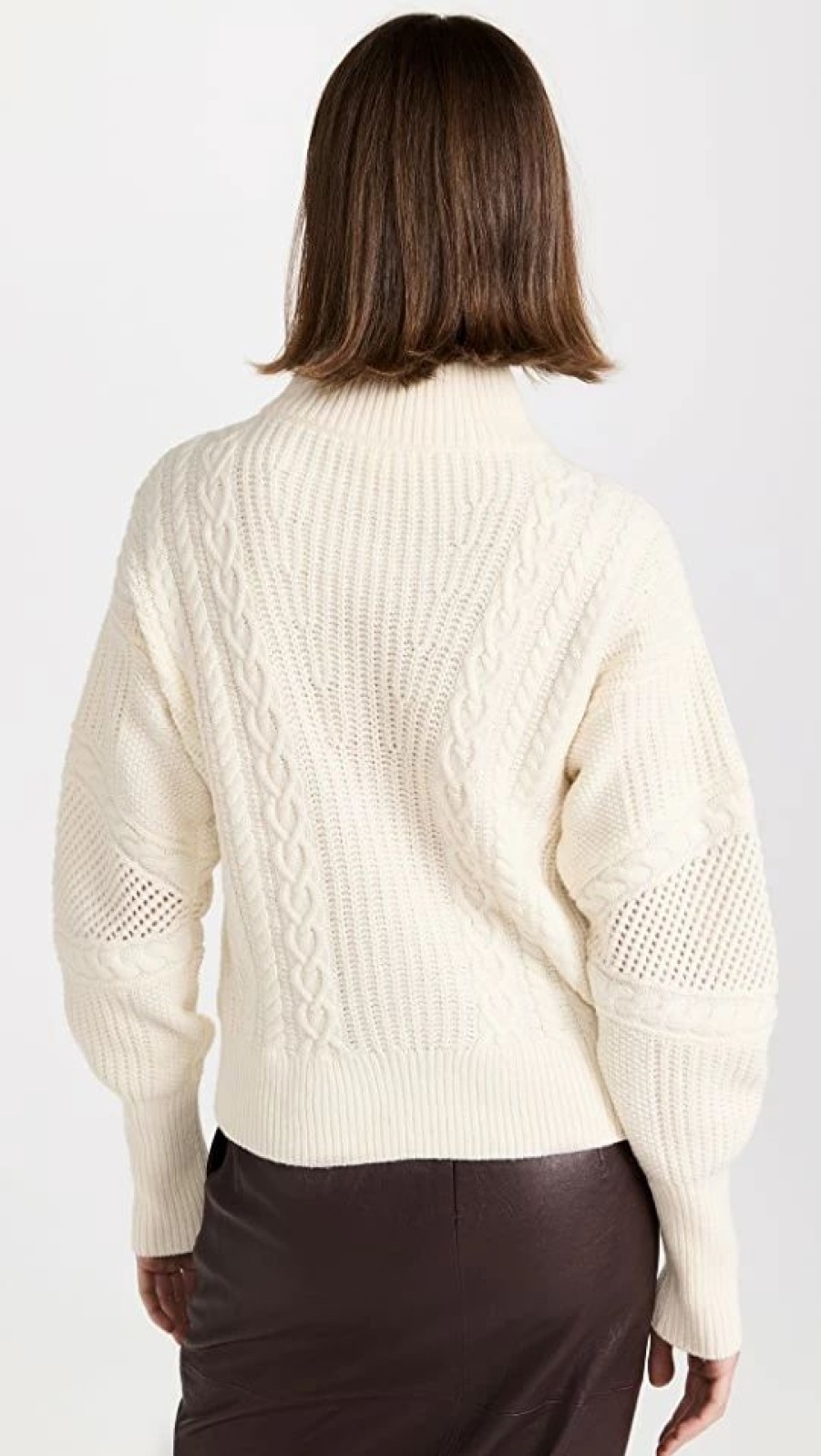 Turtle & Mock Necks * | Cheapest Veronica Beard Bertilda Sweater Ivory