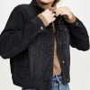 Jean Jackets * | Hot Sale Free People Rumors Denim Jacket Black