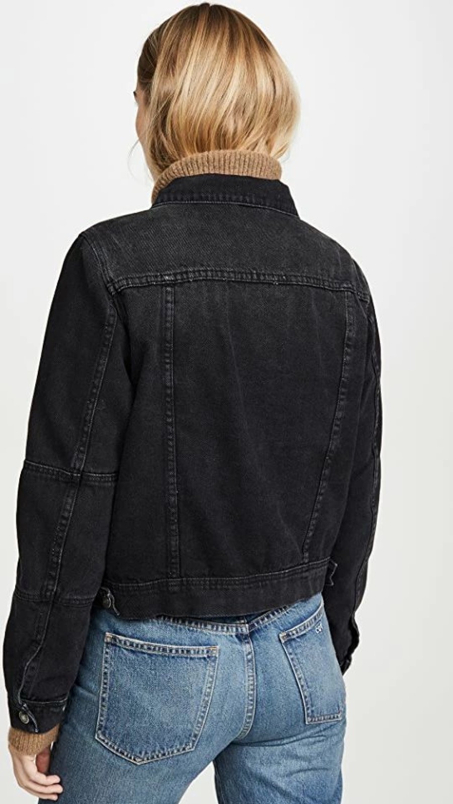 Jean Jackets * | Hot Sale Free People Rumors Denim Jacket Black