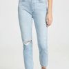 Distressed Jeans * | Best Pirce Agolde Riley High Rise Straight Crop Jeans Shatter