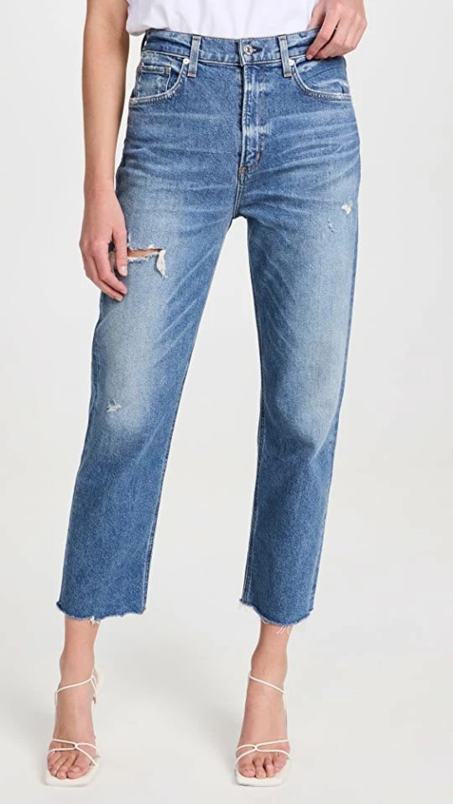 Distressed Jeans * | Cheapest Citizens Of Humanity Daphne Crop High Rise Stovepipe Jeans Arthouse