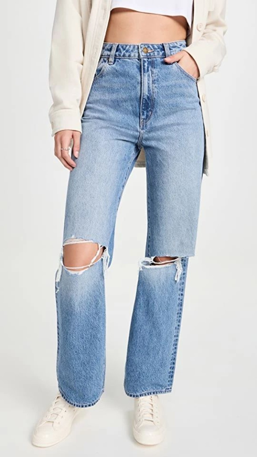 Distressed Jeans * | Coupon Rolla'S Heidi Worn Jeans Distressed Blue