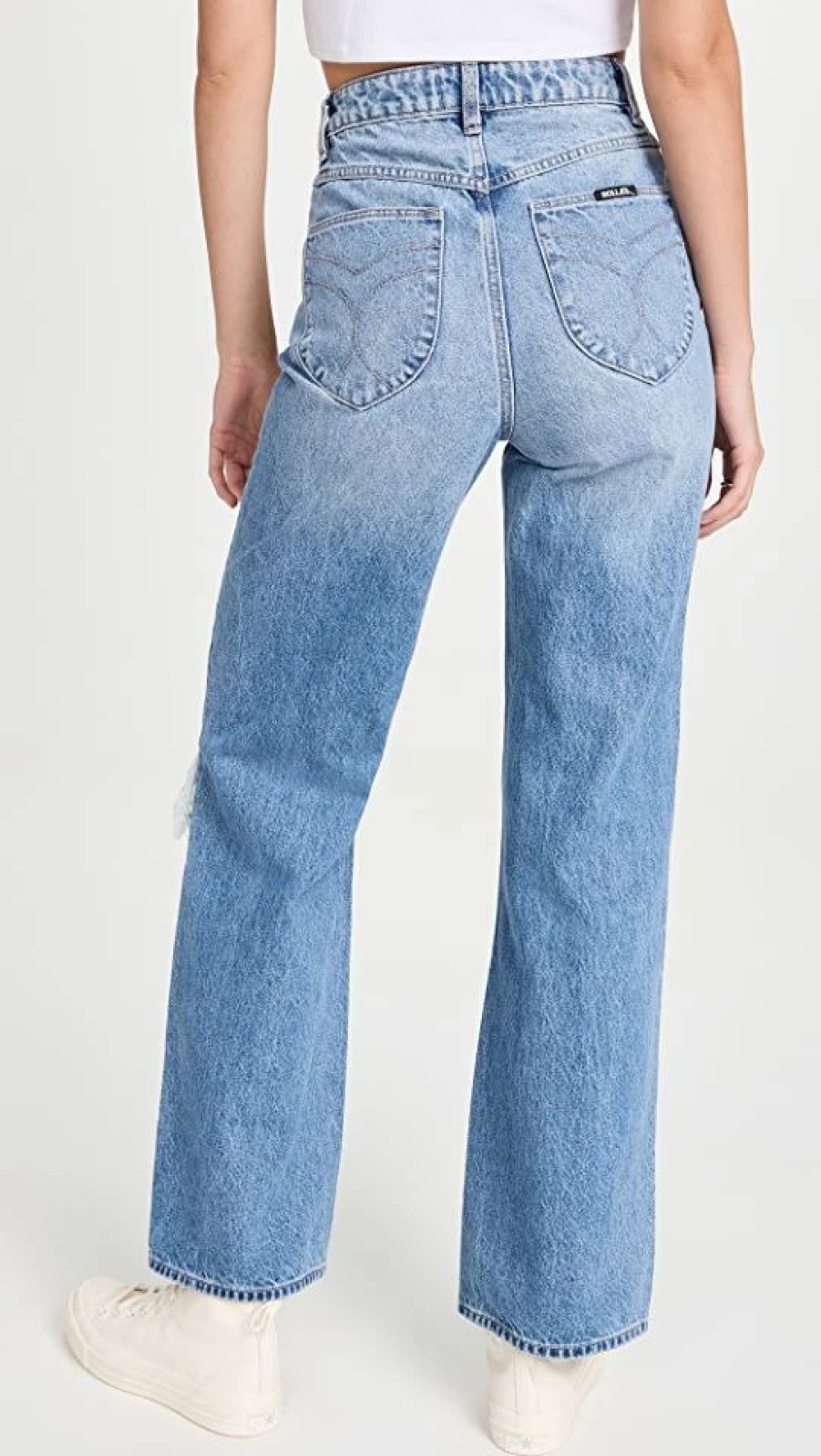 Distressed Jeans * | Coupon Rolla'S Heidi Worn Jeans Distressed Blue