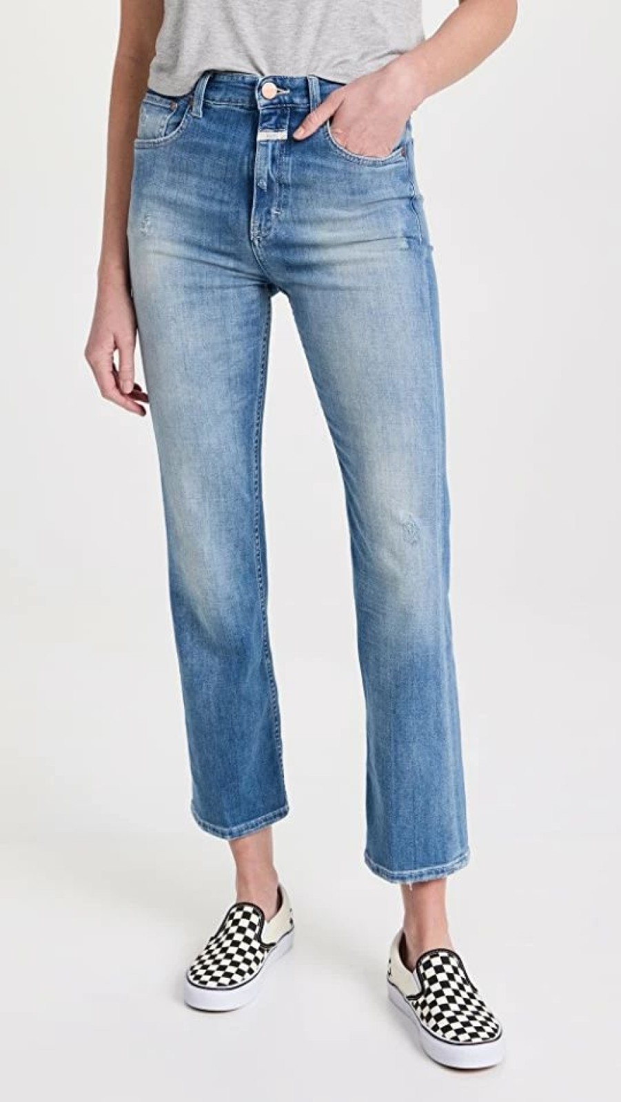 Distressed Jeans * | Best Pirce Closed Baylin Jeans Mid Blue