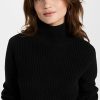 Turtle & Mock Necks * | Best Deal Vince Shaker Rib Cashmere Turtleneck Black