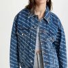 Jean Jackets * | Wholesale Alexander Wang Game Logo Jacket Deep Blue/White