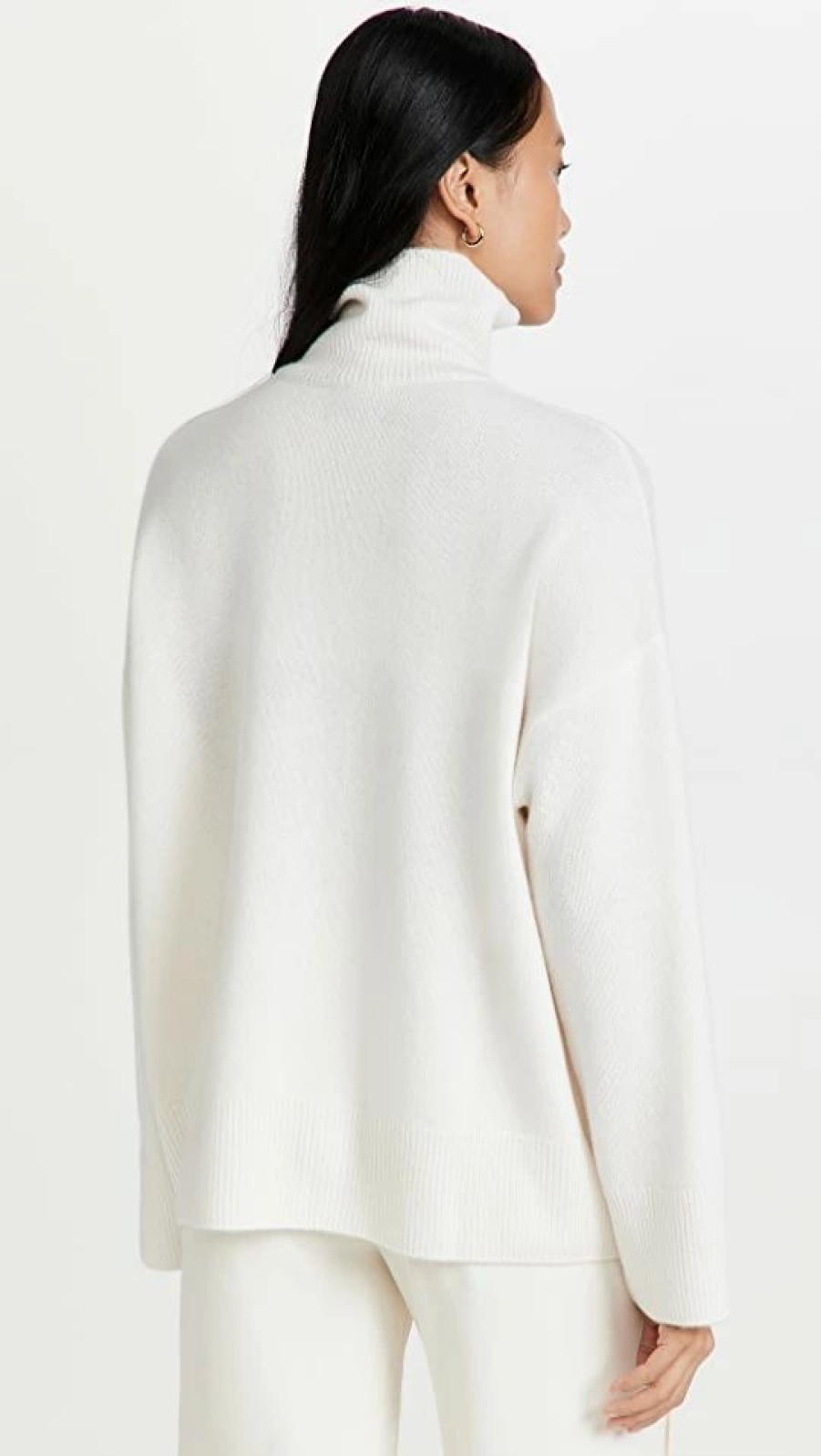 Turtle & Mock Necks * | Hot Sale Le Kasha Suedes Cashmere Sweater White