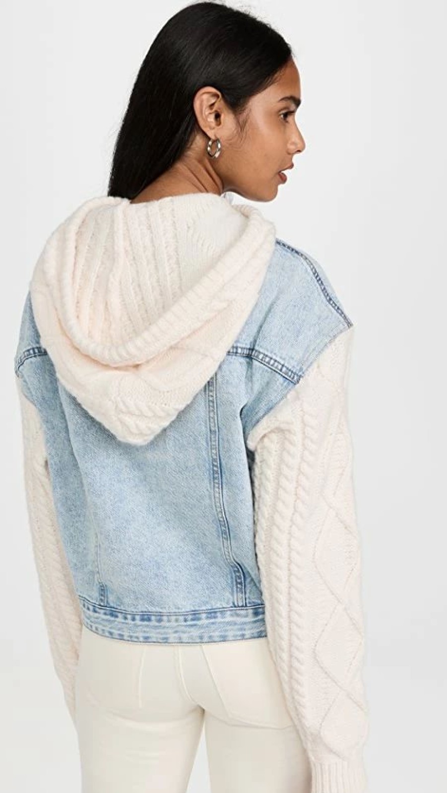 Jean Jackets * | Best Deal Blanknyc Blooming Denim Sweater Jacket