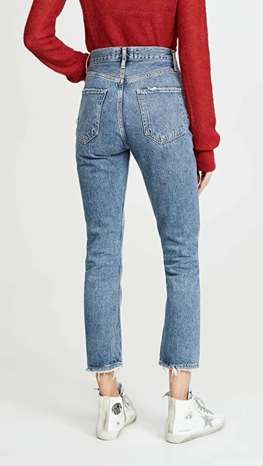 Distressed Jeans * | Coupon Agolde Riley High Rise Straight Crop Jeans Frequency