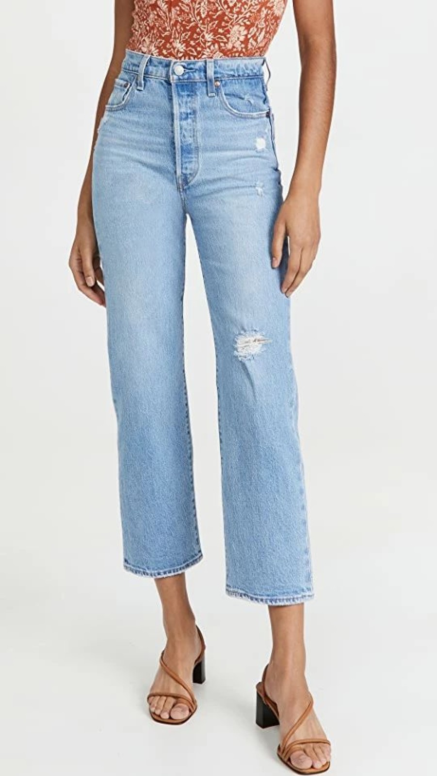 Distressed Jeans * | Flash Sale Levi'S Ribcage Straight Ankle Jeans Samba Done