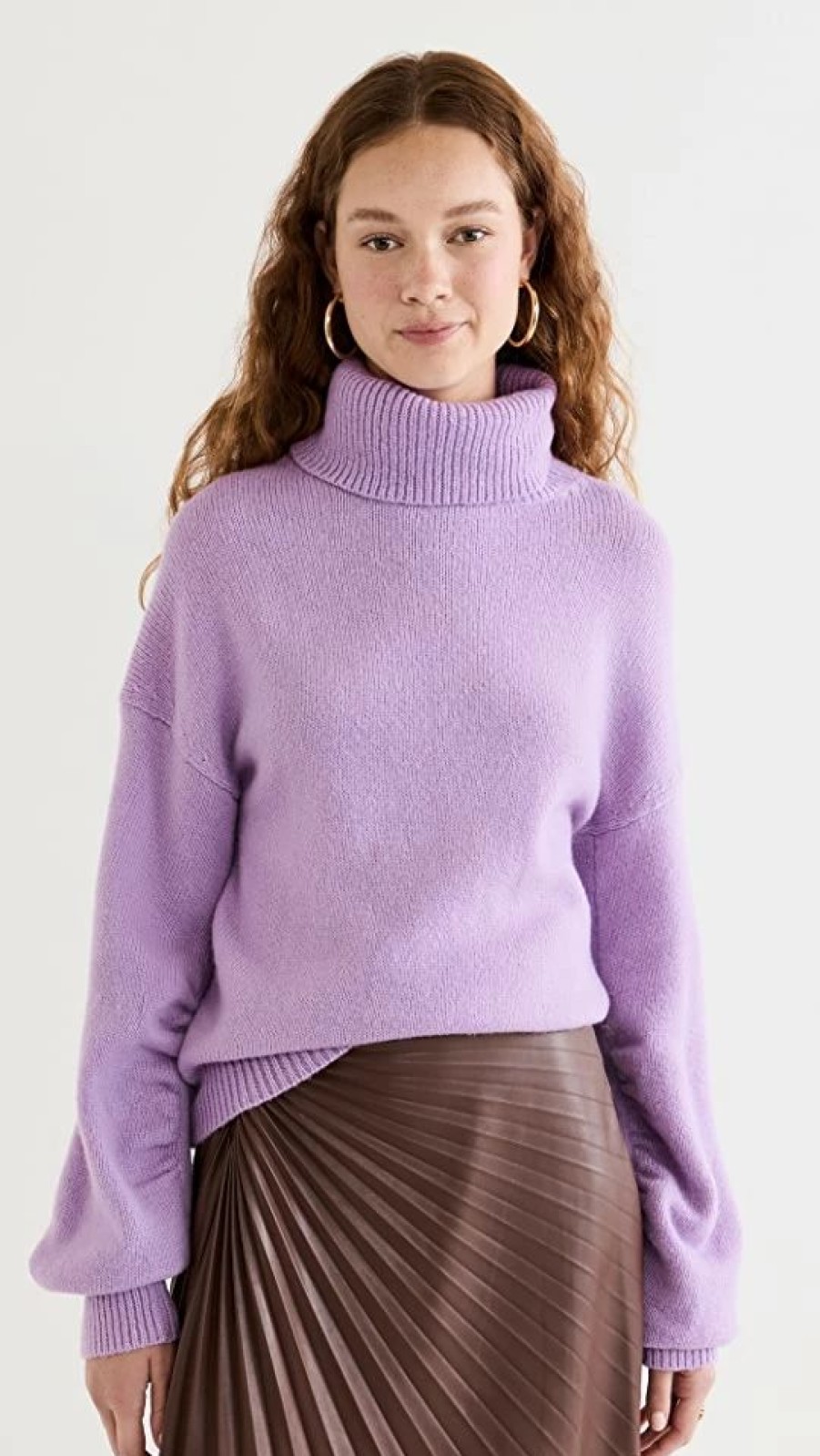 Turtle & Mock Necks * | Wholesale A.L.C. Taryn Sweater Deep Lilac