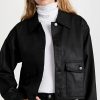 Jean Jackets * | Brand New Dl1961 Tilda Shirt Jacket Black Coated (Ultimate Knit Co