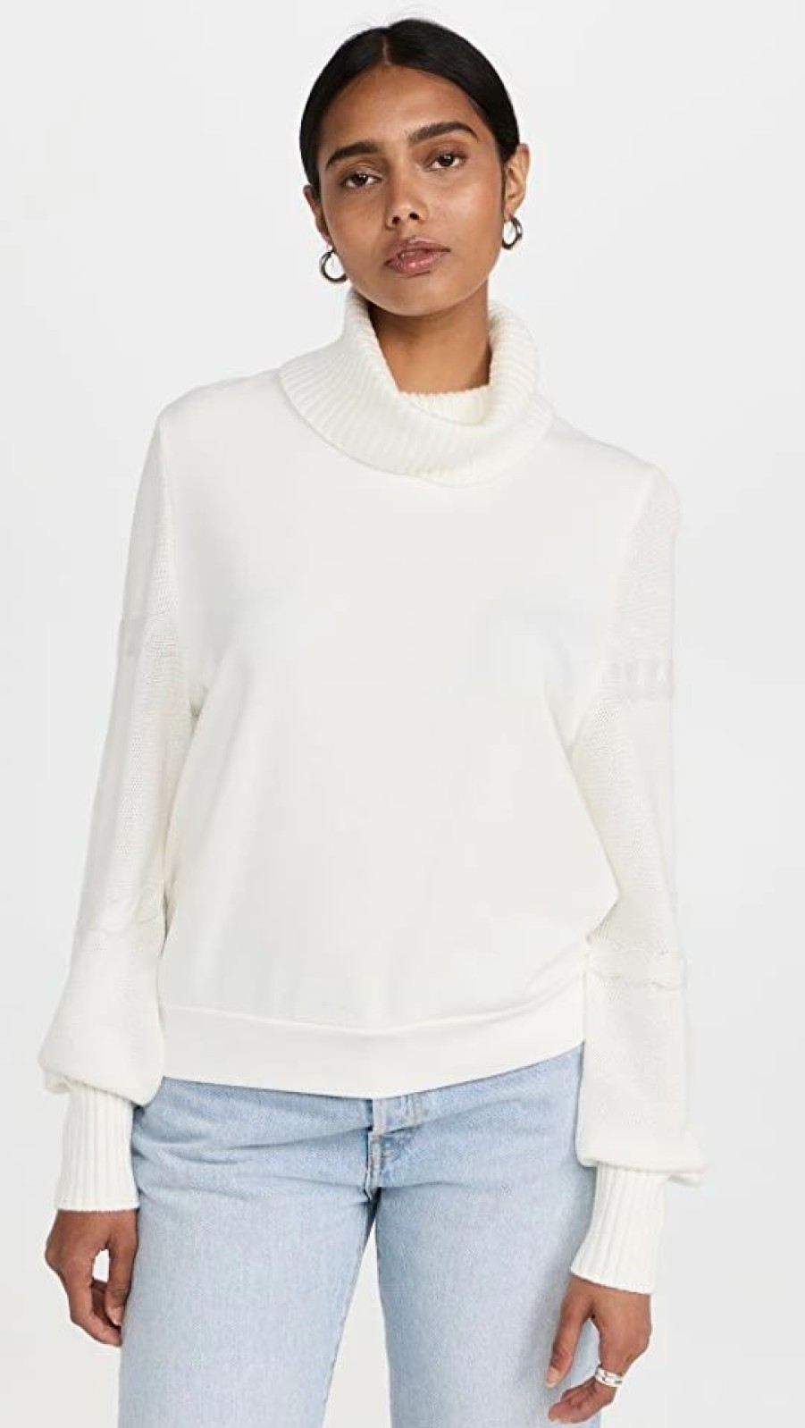 Turtle & Mock Necks * | Coupon Splendid Fjord Sweater Winter White