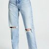 Distressed Jeans * | Best Sale Moussy Vintage Mv Odessa Wide Straight Jeans Blue