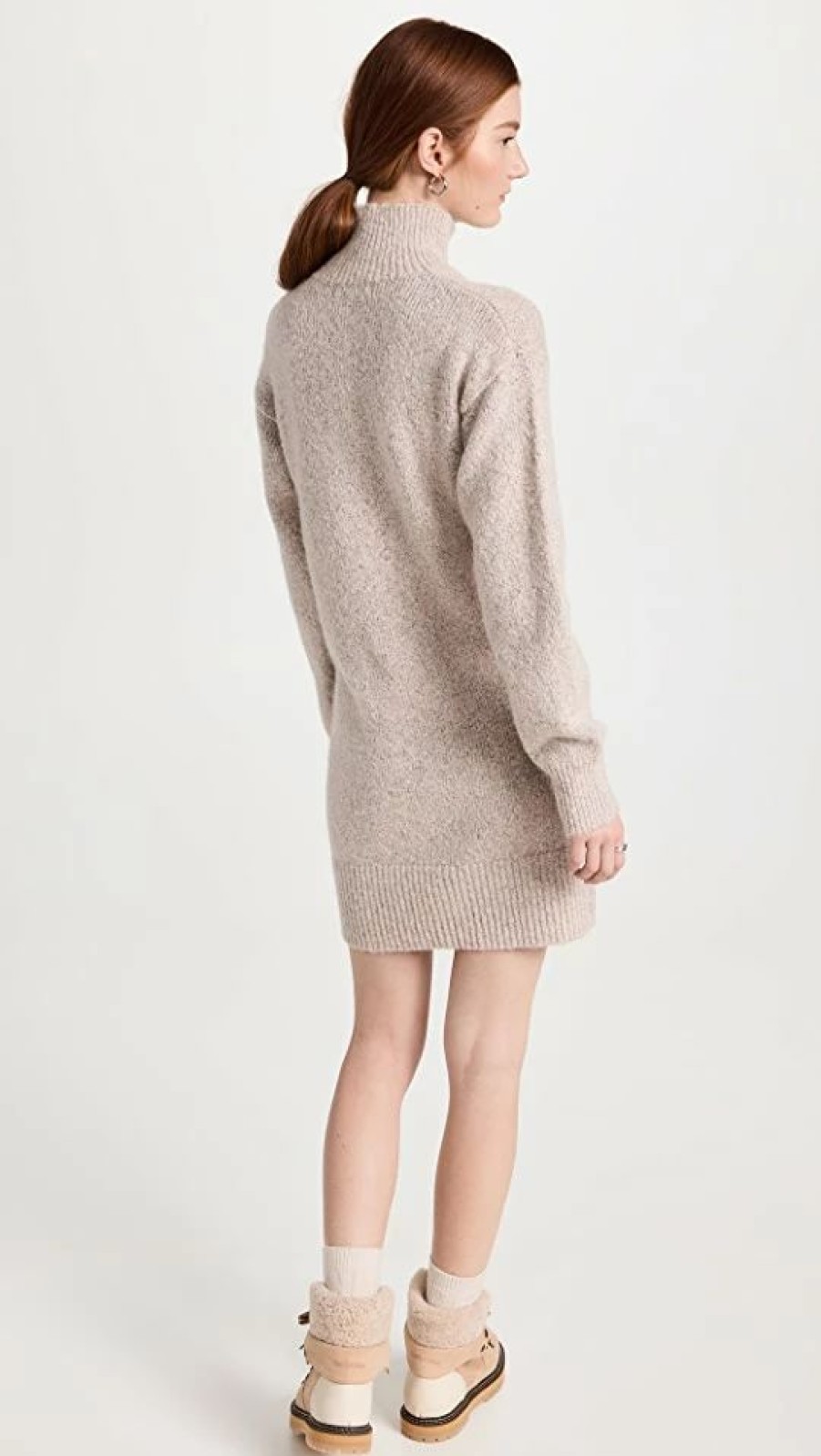 Turtle & Mock Necks * | Brand New 525 Henley Sweater Dress Oat