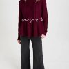 Turtle & Mock Necks * | Coupon Brogger Alyona Sweater Burgundy