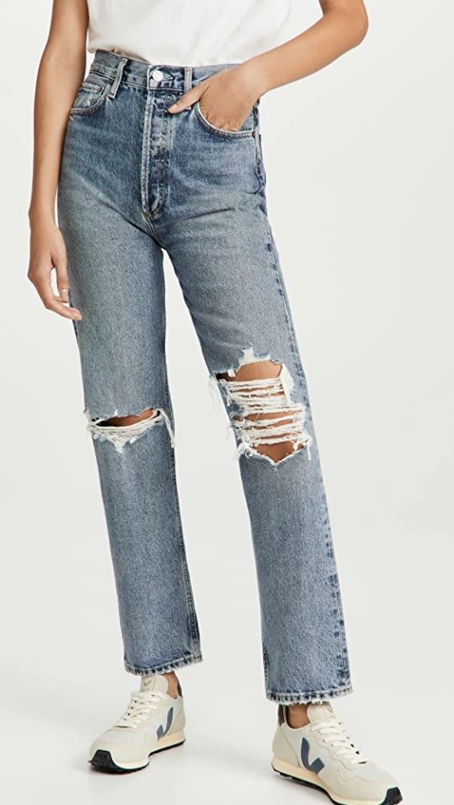 Distressed Jeans * | Best Sale Agolde '90S Pinch Waist High Rise Straight Jeans Backdrop