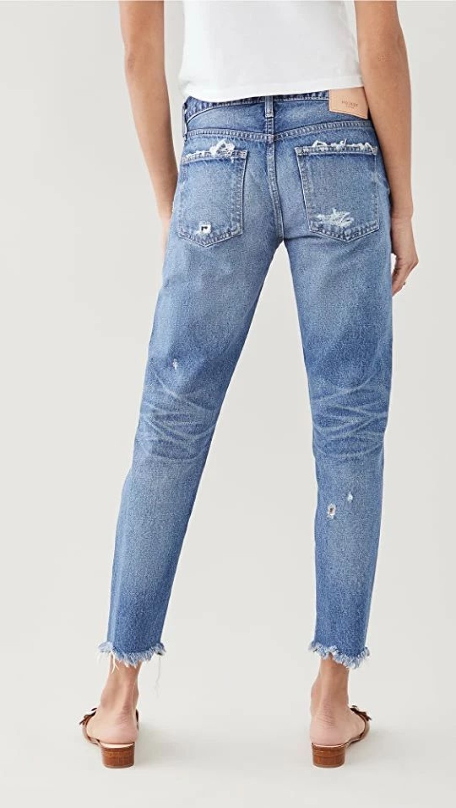 Distressed Jeans * | Outlet Moussy Vintage Mv Keller Tapered Blu