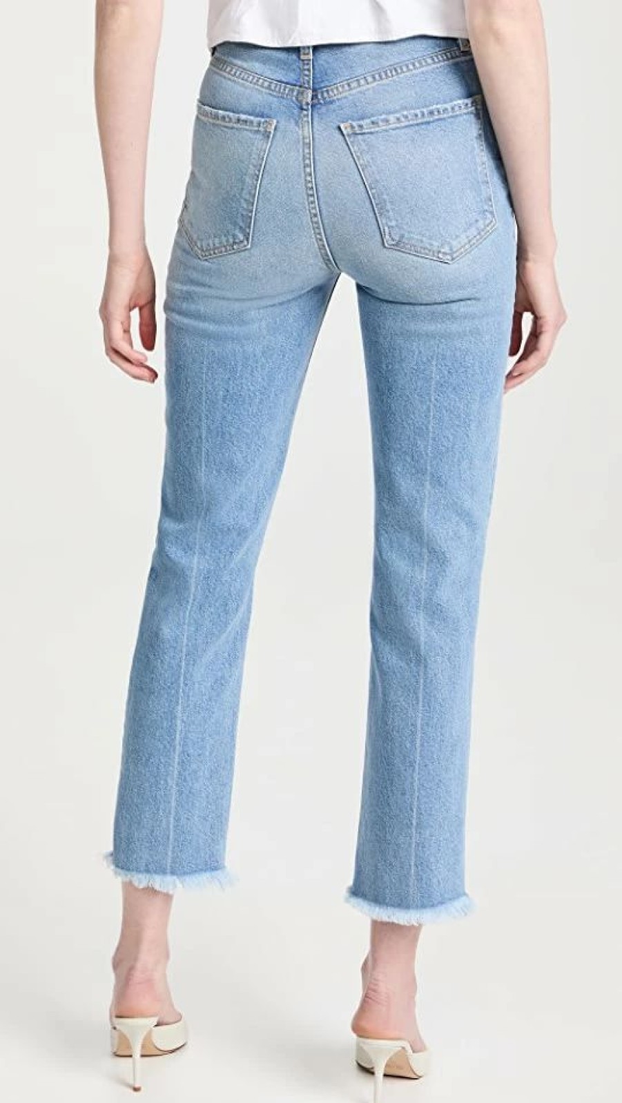 Distressed Jeans * | Outlet Le Jean Sabine Straight Leg Jeans Poolside Wash