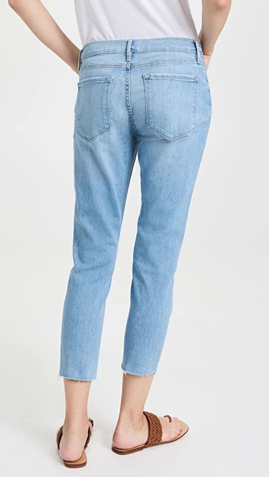 Distressed Jeans * | Best Sale Frame Le Garcon Crop Jeans Cebu Rips