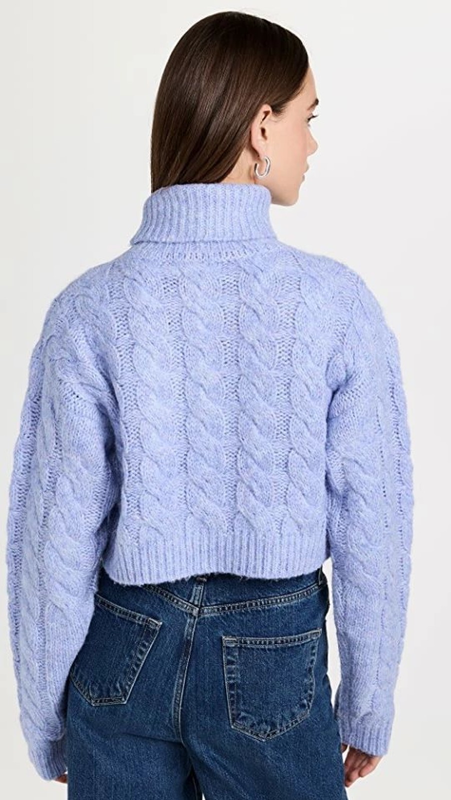 Turtle & Mock Necks * | Promo Atoir The Harper Knit Sweater Tide Blue