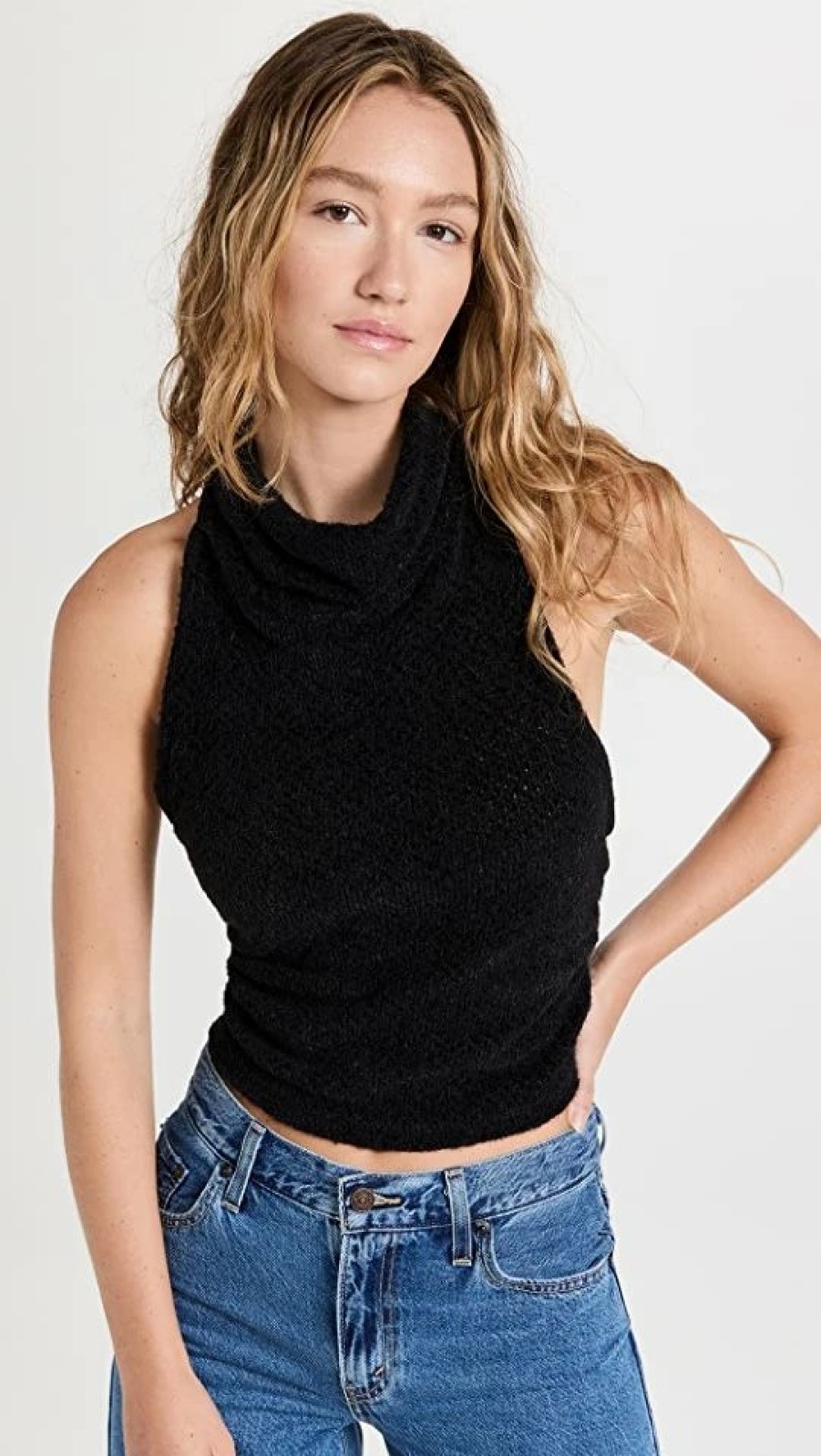 Turtle & Mock Necks * | Best Deal Free People Autumn Angst Top Black