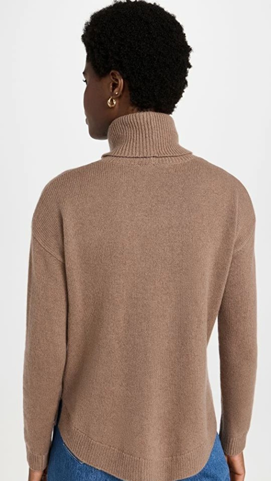 Turtle & Mock Necks * | Budget Splendid Anja Cashmere Turtleneck Chestnut