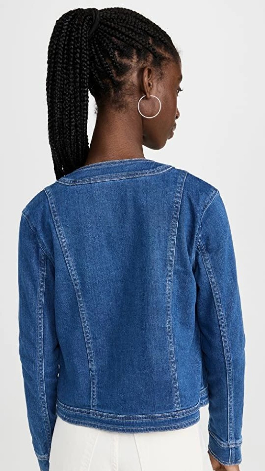 Jean Jackets * | Flash Sale L'Agence Yari Collarless Jacket Century