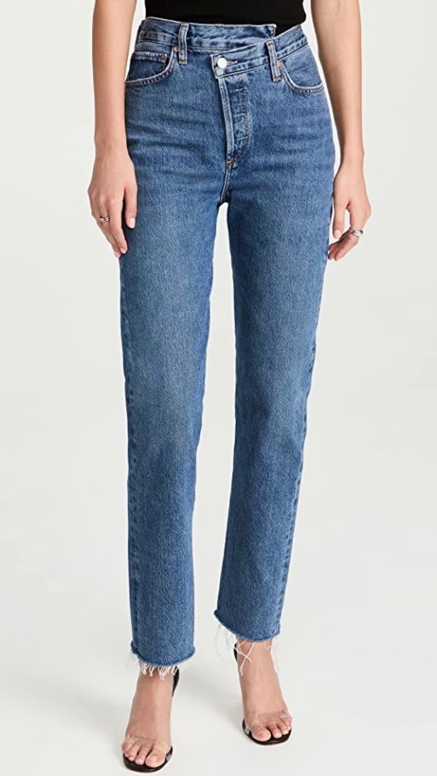 Distressed Jeans * | Best Sale Agolde Crisscross Straight Jeans Range