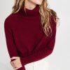 Turtle & Mock Necks * | Brand New White + Warren Cashmere Essential Turtleneck Rosewood