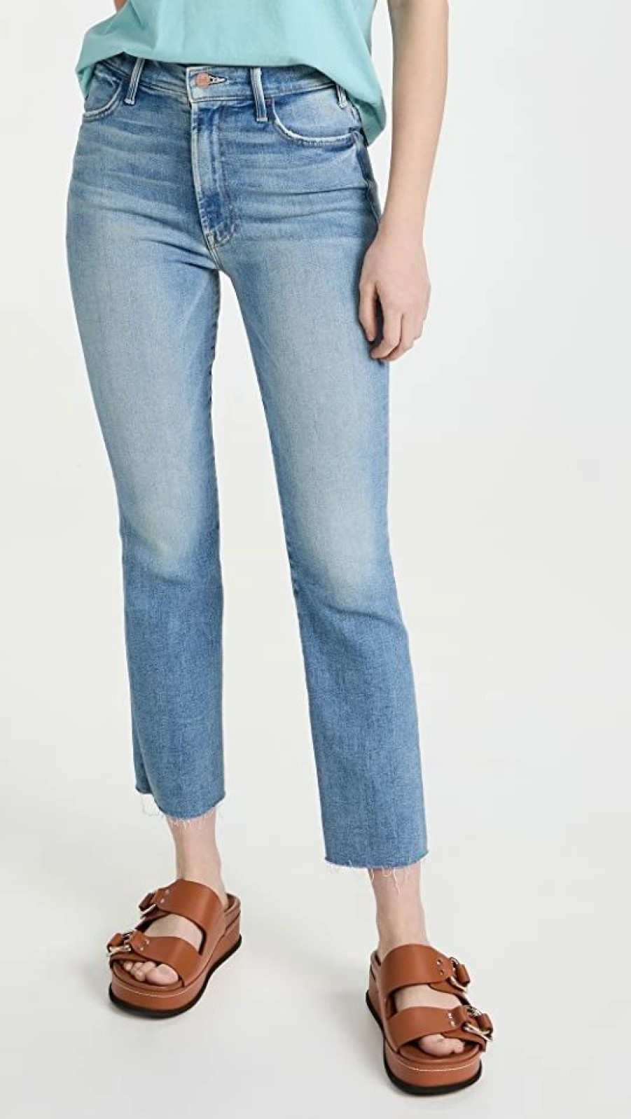 Distressed Jeans * | Deals Mother The Hustler Ankle Fray Jeans Au Revoir