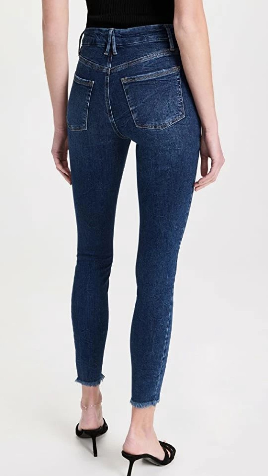 Distressed Jeans * | Discount Good American Good Legs Raw Hem Jeans Indigo236