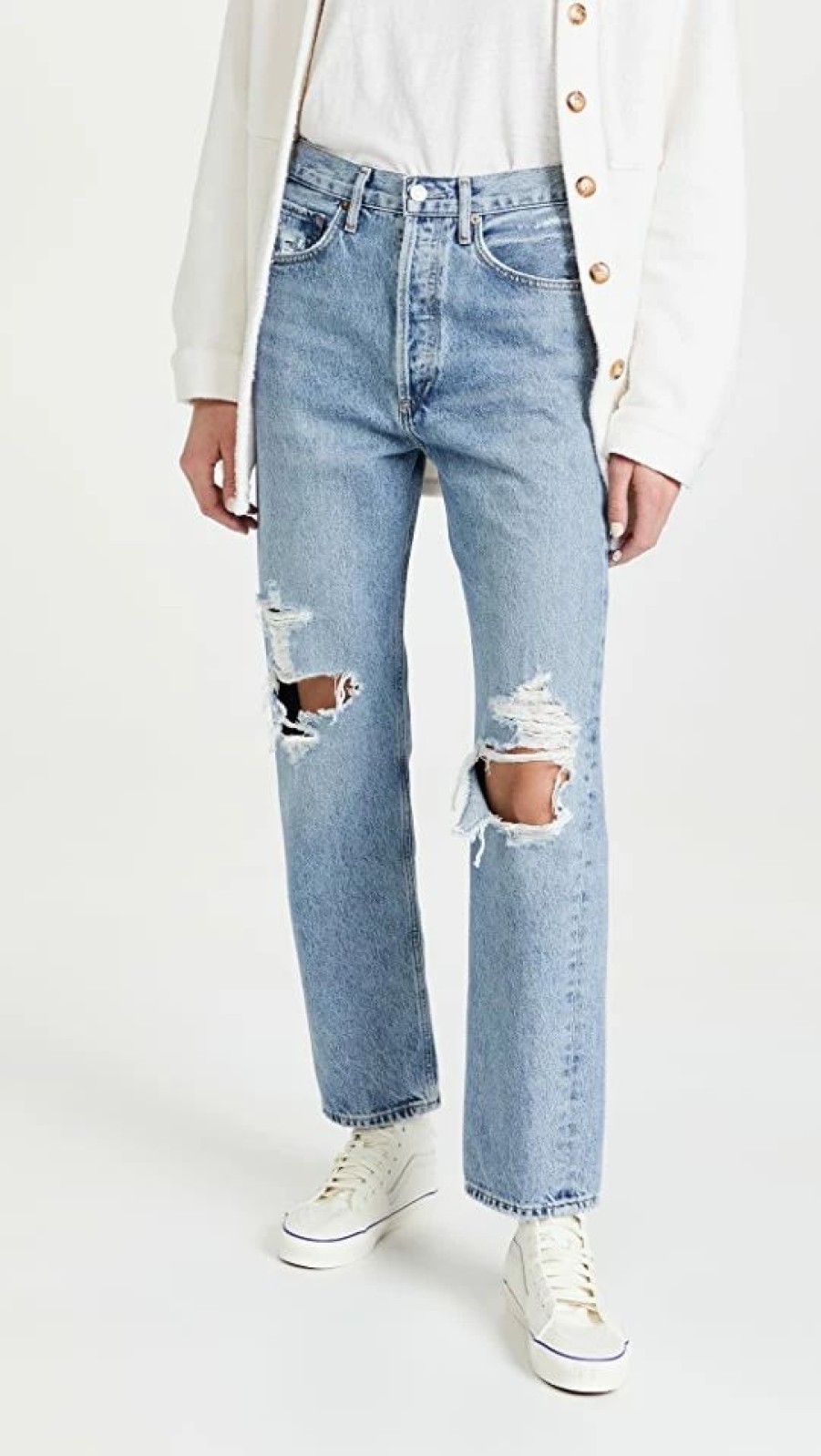 Distressed Jeans * | Promo Agolde Mid Rise Loose Fit 90'S Jeans Wander