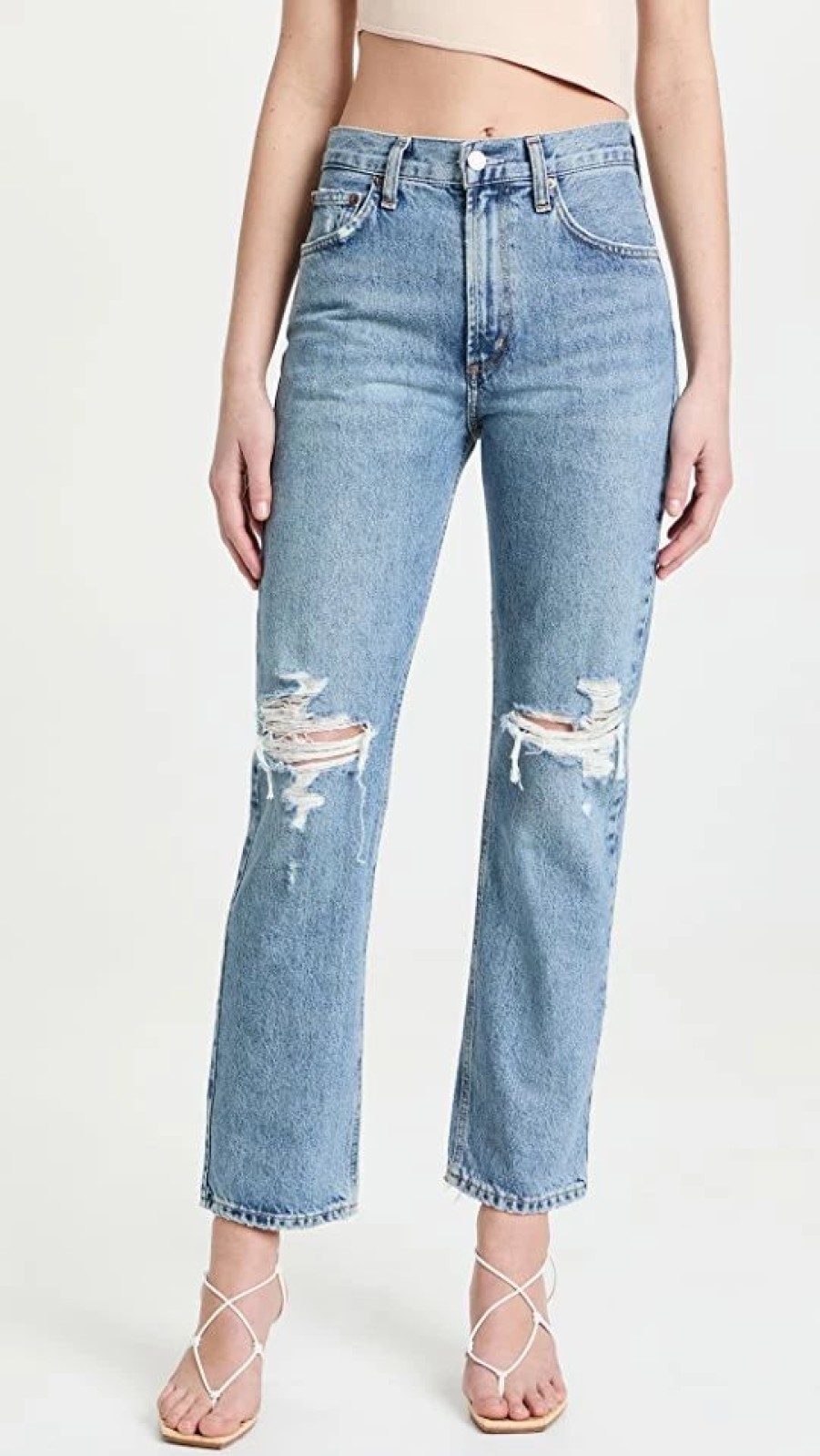 Distressed Jeans * | Top 10 Agolde Mia Mid Rise Jeans Rule