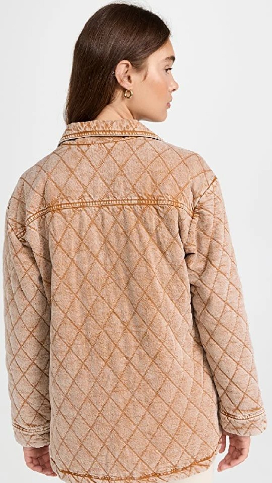 Jean Jackets * | Discount Young Fabulous & Broke Walker Quilted Jacket Butterscotch Mineral