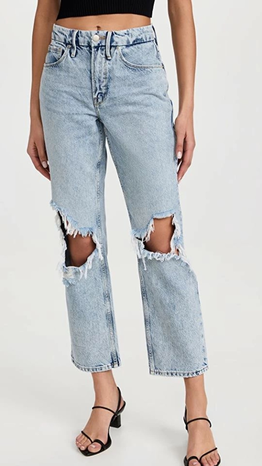 Distressed Jeans * | Flash Sale Good American Good Heritage Jeans Indigo160