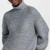 Turtle & Mock Necks * | Cheapest Proenza Schouler White Label Chunky Knit Turtleneck Grey Melange