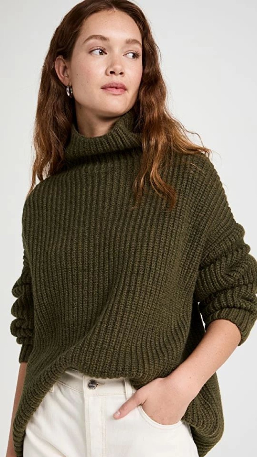 Turtle & Mock Necks * | Cheap Anine Bing Sydney Sweater Green