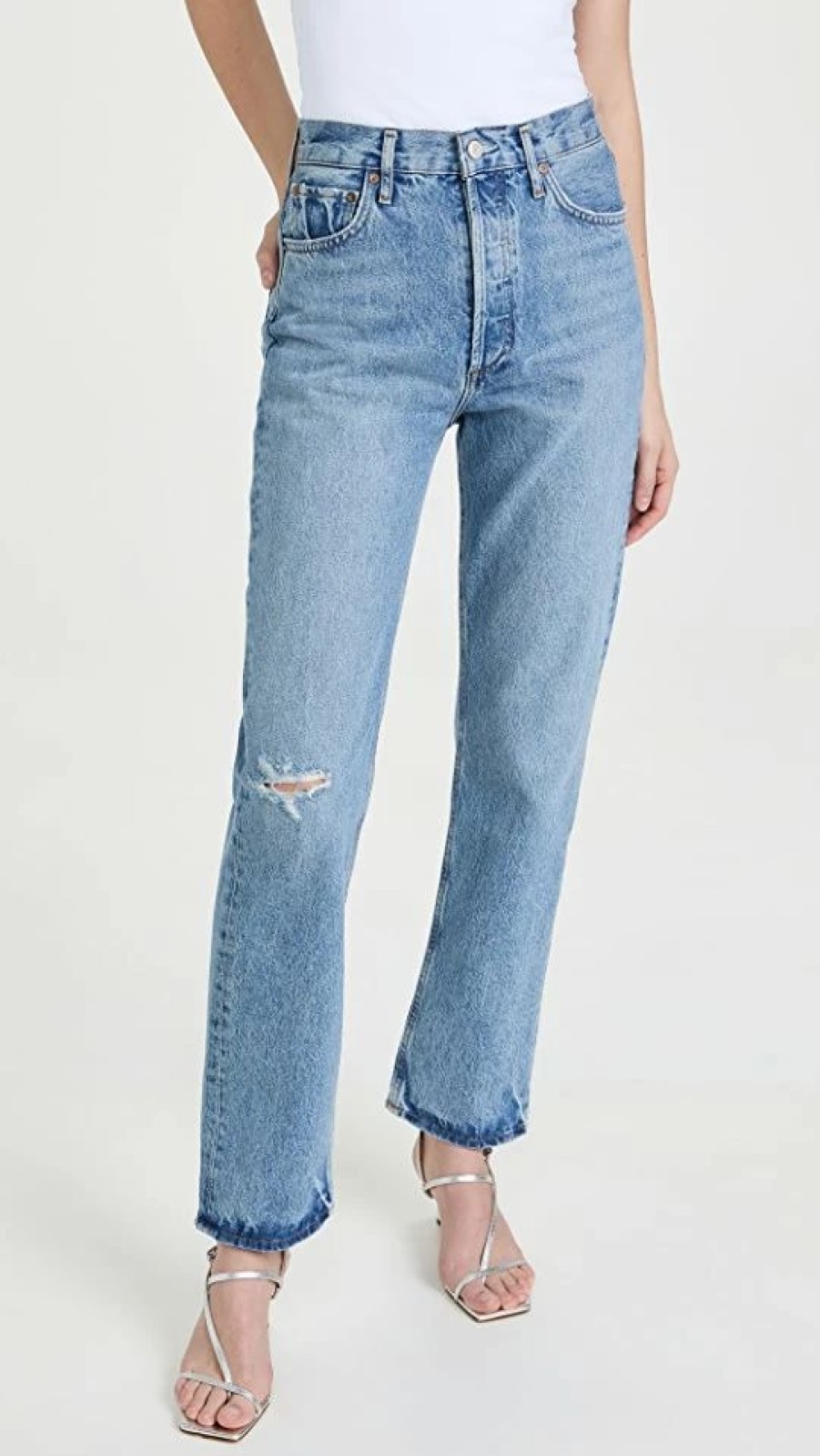 Distressed Jeans * | Best Deal Agolde 90'S Pinch Waist Jeans Abstract