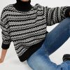 Turtle & Mock Necks * | Best Deal Jumper 1234 Roll Neck Pullover Black/Pearl