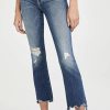 Distressed Jeans * | Budget Mother The Insider Crop Step Chew Jeans Dancing On Coals